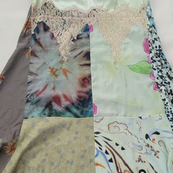 MARINE SERRE Silk Scarves Open Shoulder Flowy Midi Dress - Picture 9 of 16